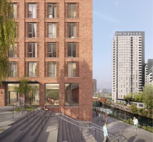 Pavilion Wharf Manchester River Outside View